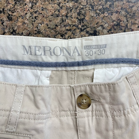 Men’s Merona Khaki Pants Tailored Fit 30x30 EUC - Picture 5 of 6